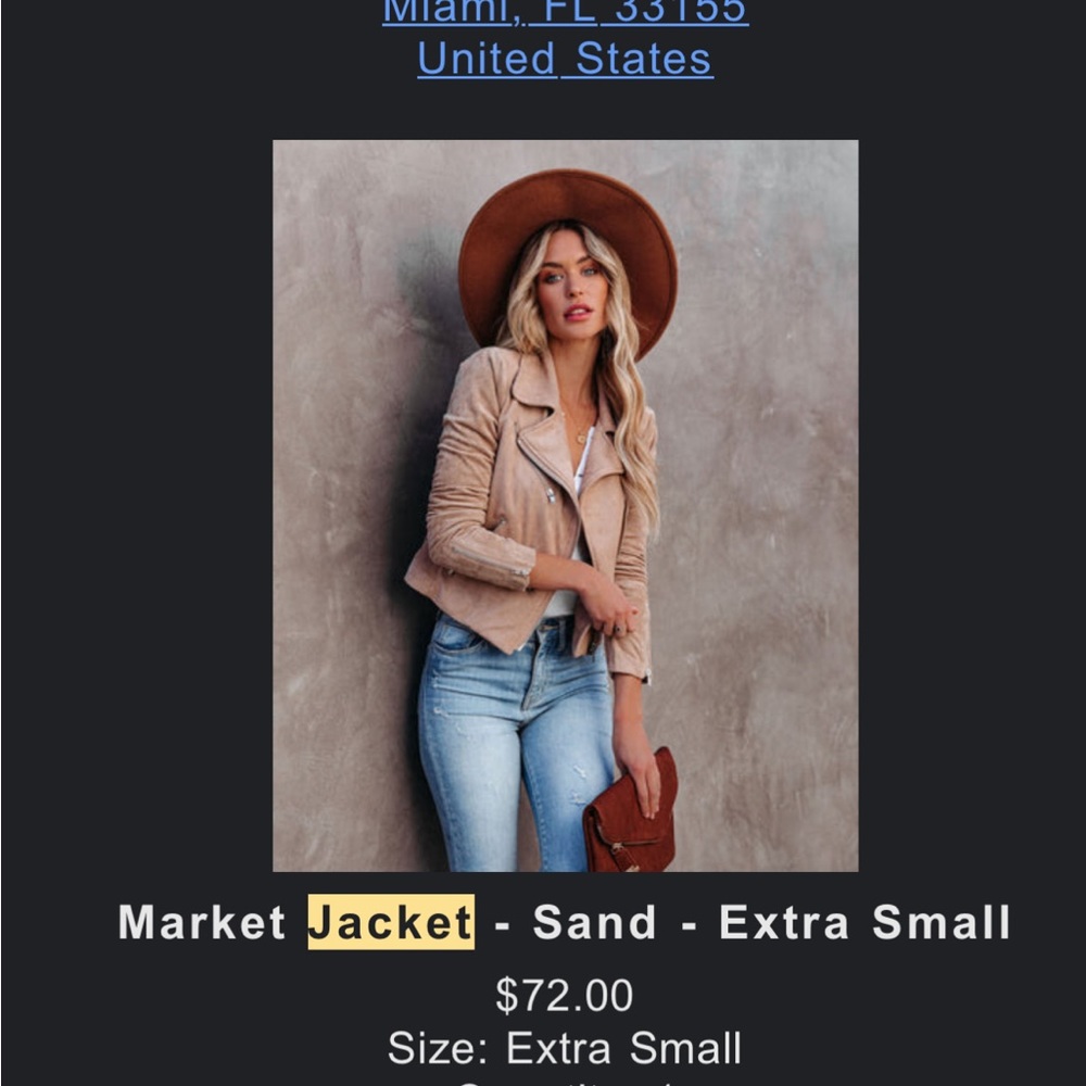 Vici Market Jacket- Sand.
